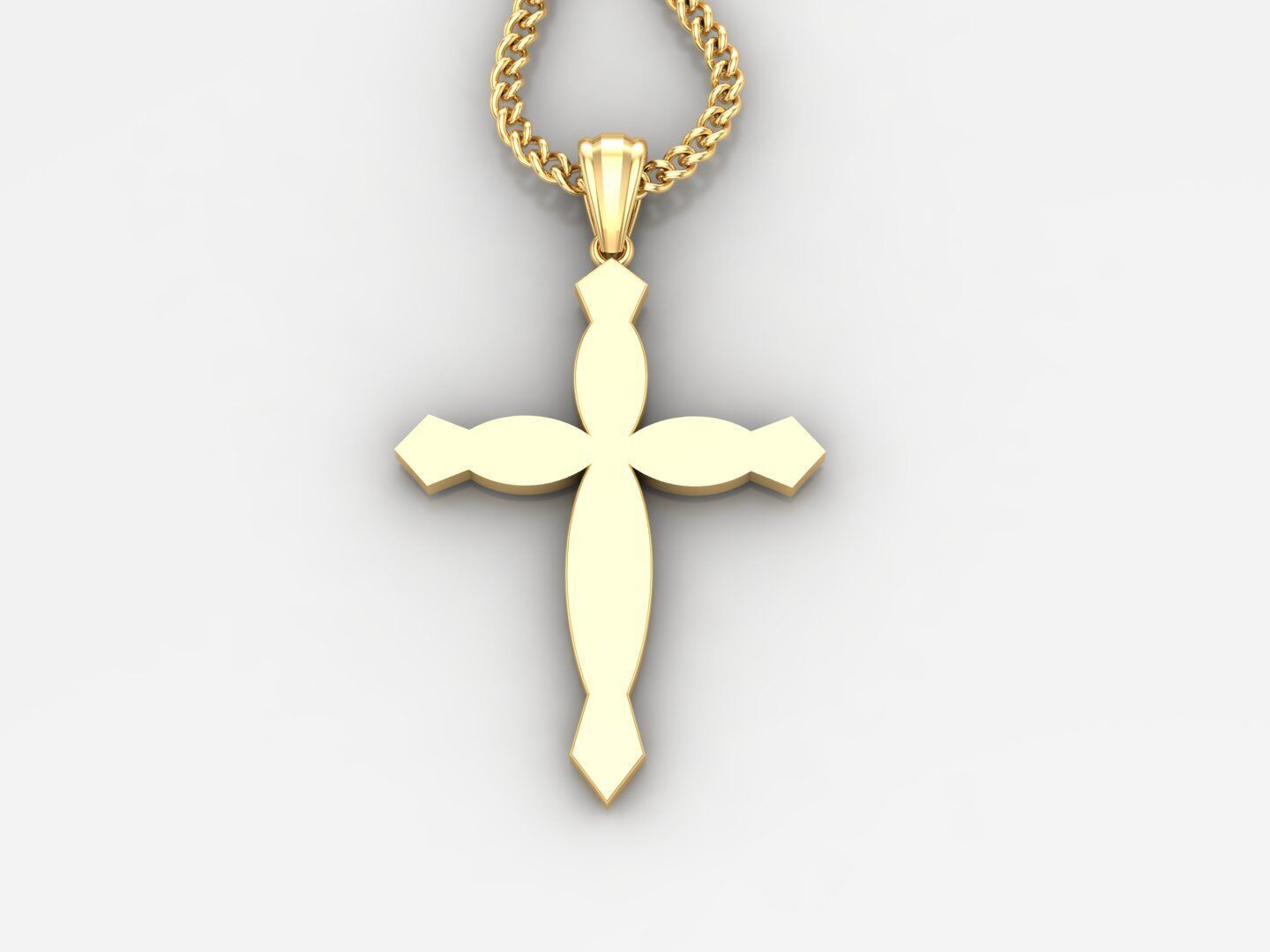 Jesus Christ Cross Pendant 3DM STL 1CP056 3D print model_3