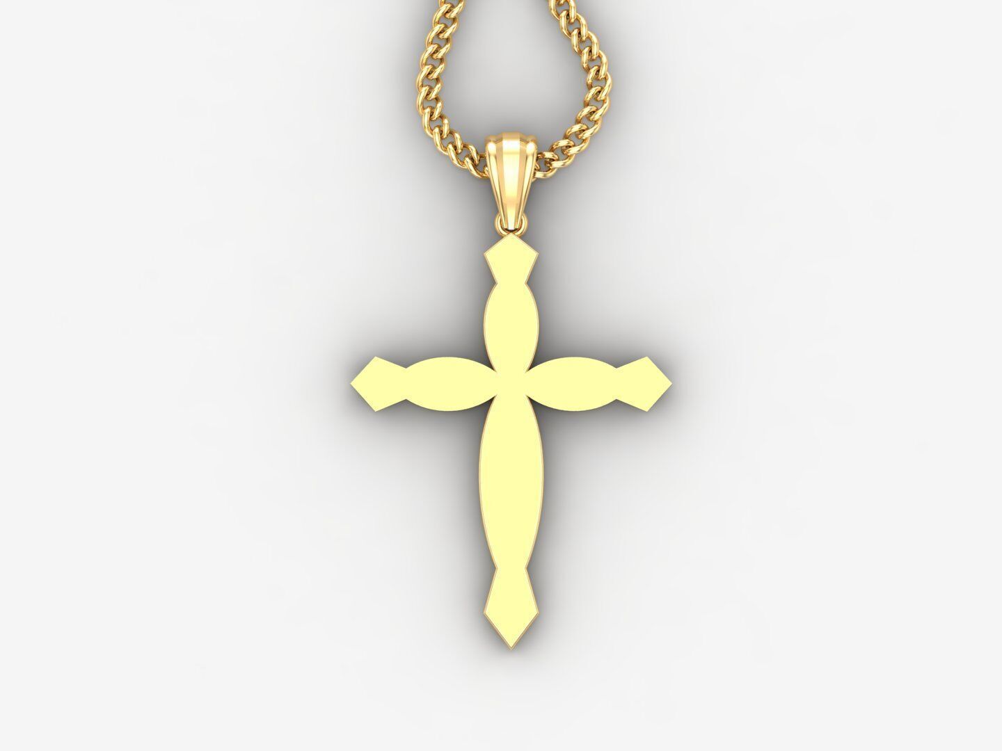 Jesus Christ Cross Pendant 3DM STL 1CP056 3D print model_4