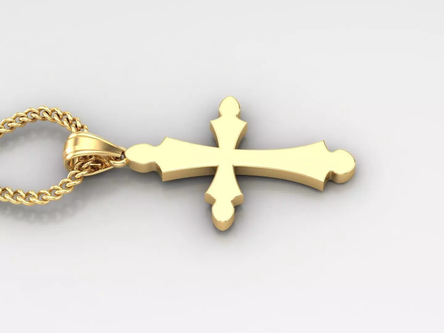Jesus Christ Cross Pendant 3DM STL 1CP032 3D print model_0