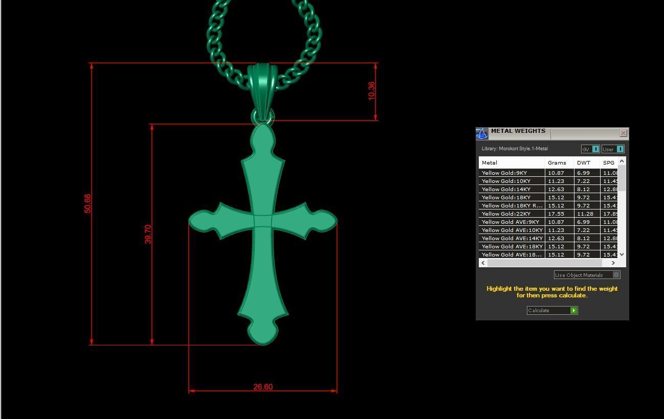 Jesus Christ Cross Pendant 3DM STL 1CP032 3D print model_1