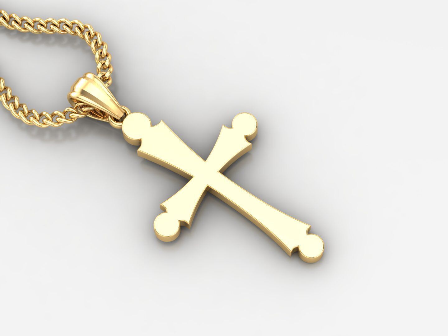 Jesus Christ Cross Pendant 3DM STL 1CP027 3D print model_2