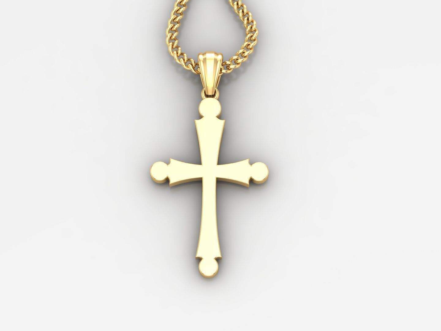 Jesus Christ Cross Pendant 3DM STL 1CP027 3D print model_3