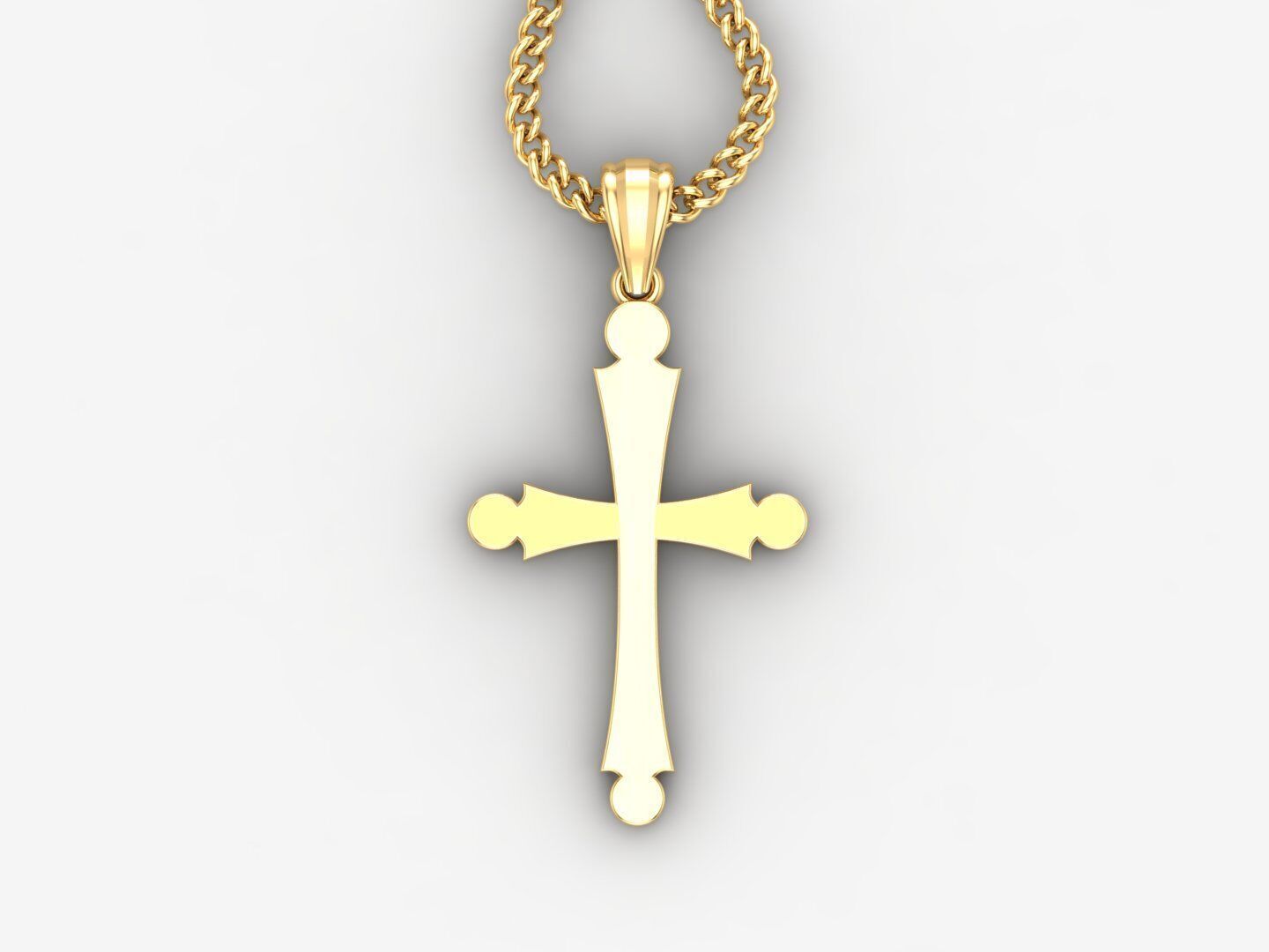 Jesus Christ Cross Pendant 3DM STL 1CP027 3D print model_4