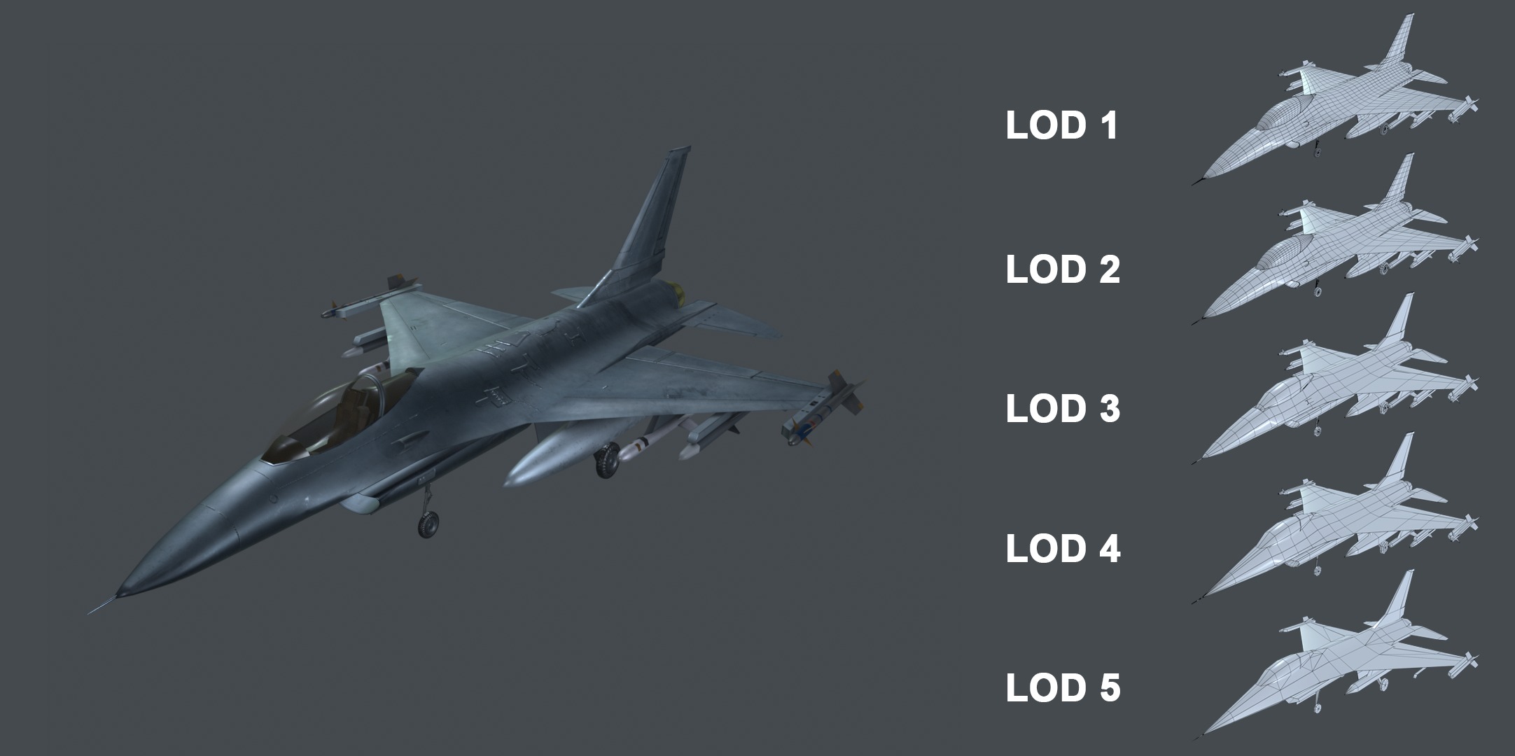 Asset 05 - Military - 04 Model Fighter  3D Model Collection_24