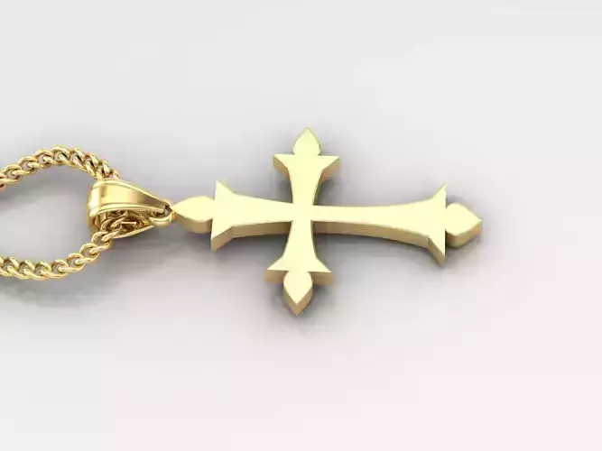 Jesus Christ Cross Pendant 3DM STL 1CP026