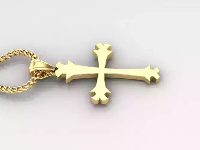 Jesus Christ Cross Pendant 3DM STL 1CP025