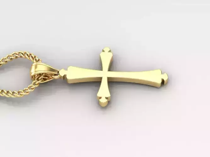 Jesus Christ Cross Pendant 3DM STL 1CP022