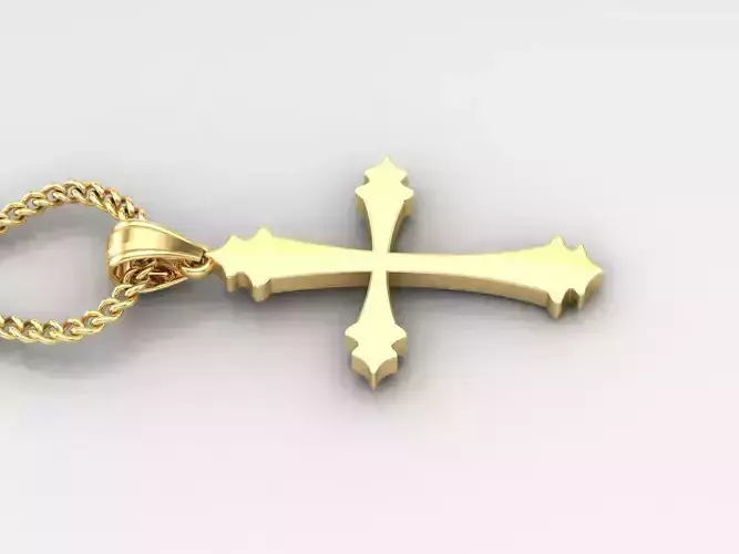 Jesus Christ Cross Pendant 3DM STL 1CP016