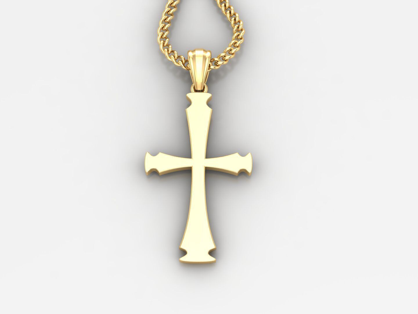 Jesus Christ Cross Pendant 3DM STL 1CP015 3D print model_3