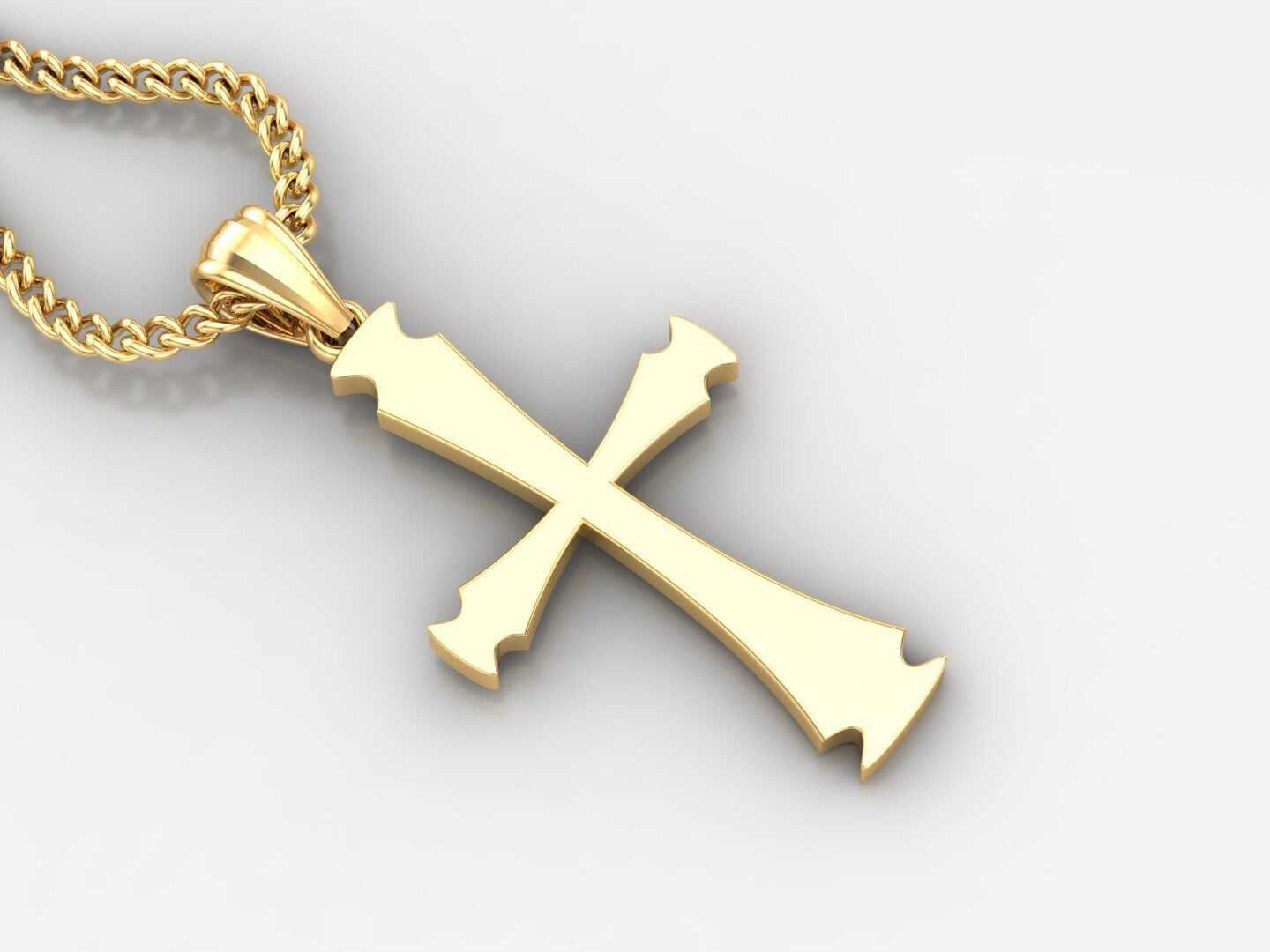 Jesus Christ Cross Pendant 3DM STL 1CP015 3D print model_2