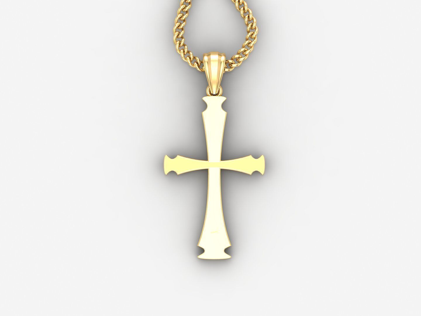 Jesus Christ Cross Pendant 3DM STL 1CP015 3D print model_4