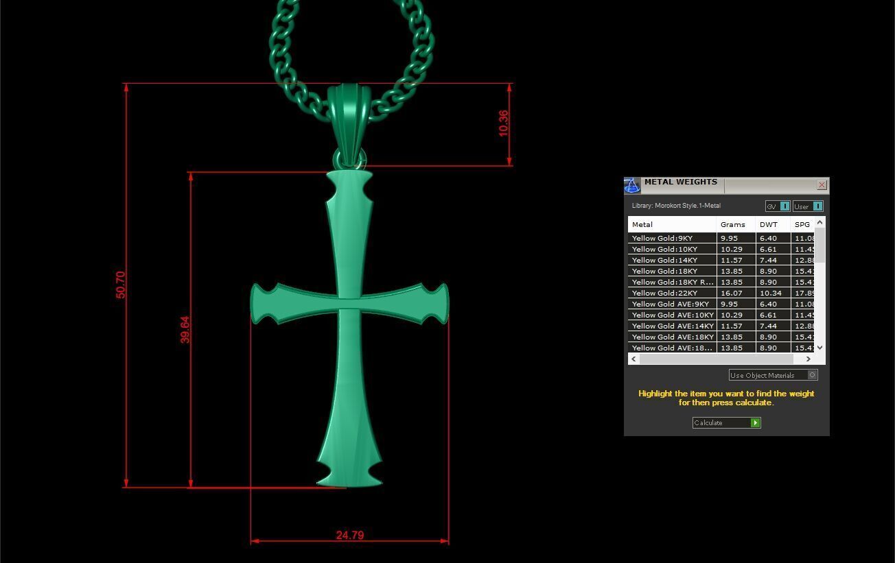 Jesus Christ Cross Pendant 3DM STL 1CP015 3D print model_1