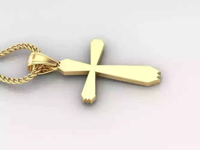 Jesus Christ Cross Pendant 3DM STL 1CP006