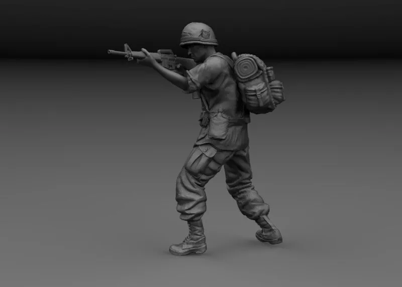 AMERICAN SOLDIER VIETNAM v9 3D print model