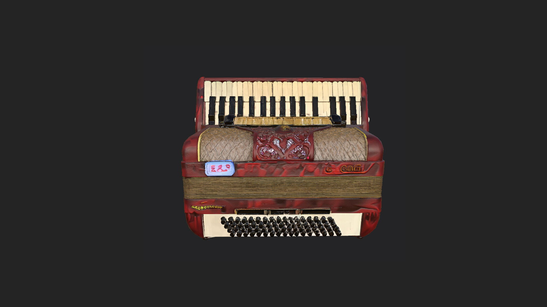 Accordion3D Model 005 Low-poly 3D model_1