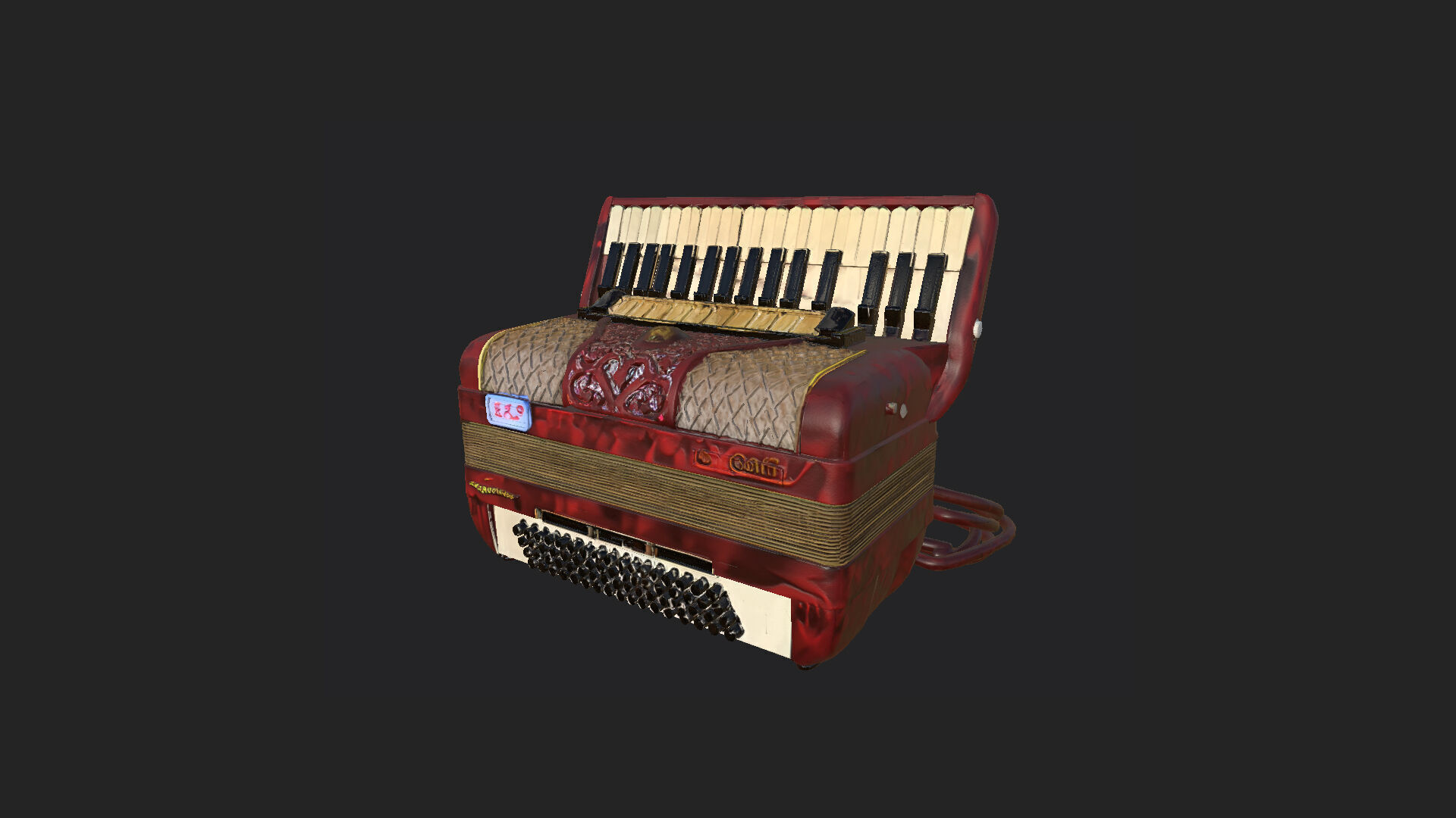 Accordion3D Model 005 Low-poly 3D model_2