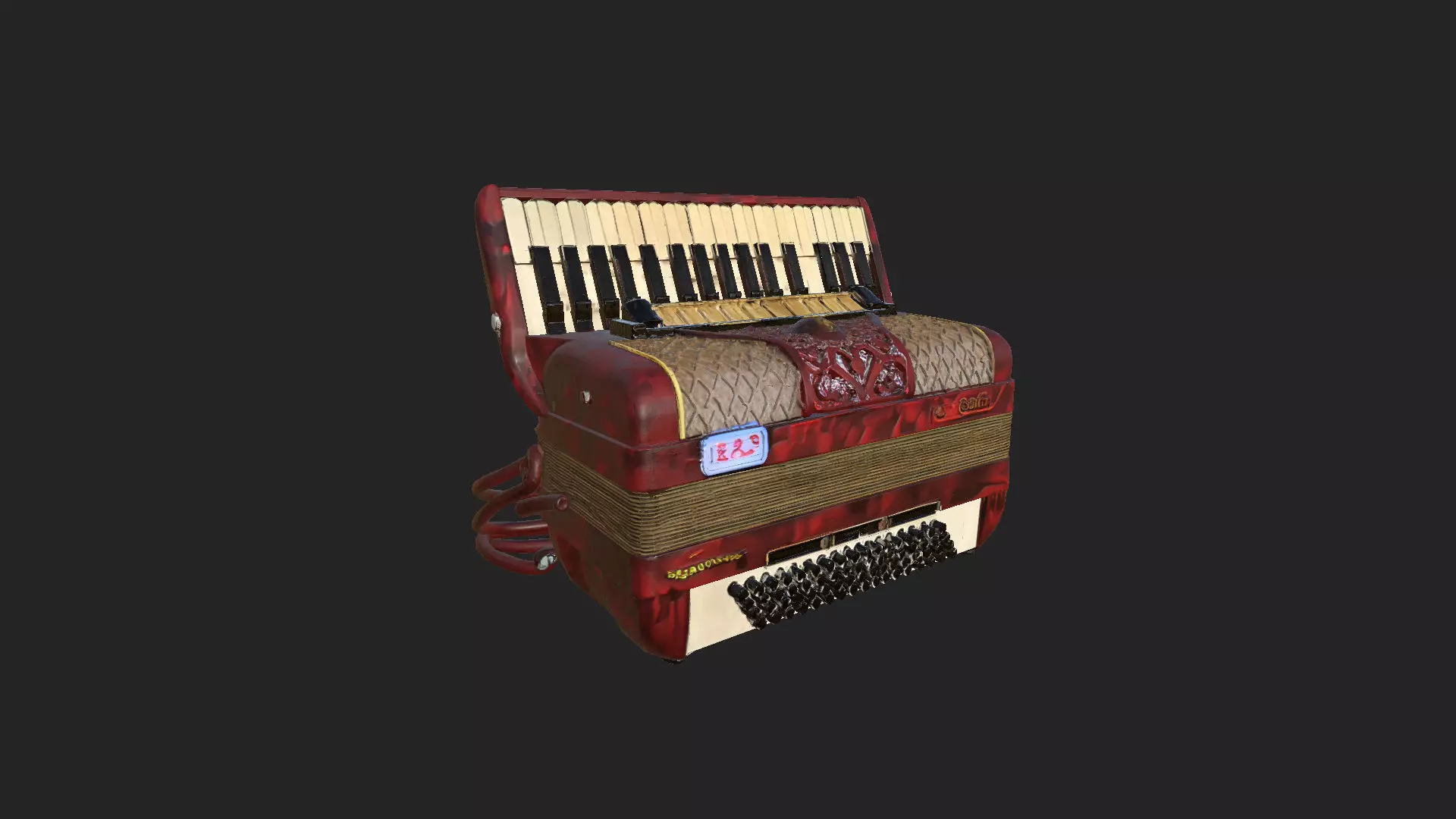 Accordion3D Model 005 Low-poly 3D model_0