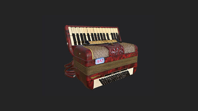 Accordion3D Model 005 Low-poly 3D model