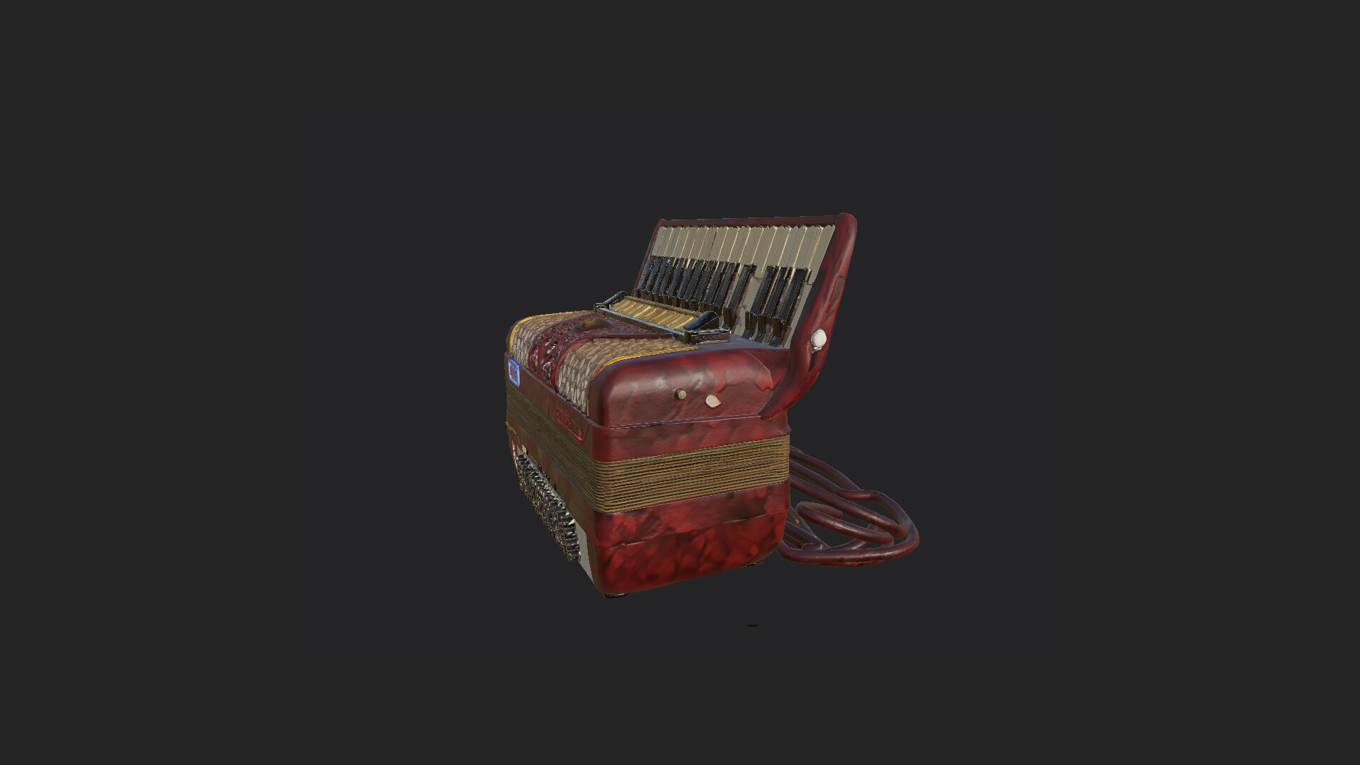 Accordion3D Model 005 Low-poly 3D model_3