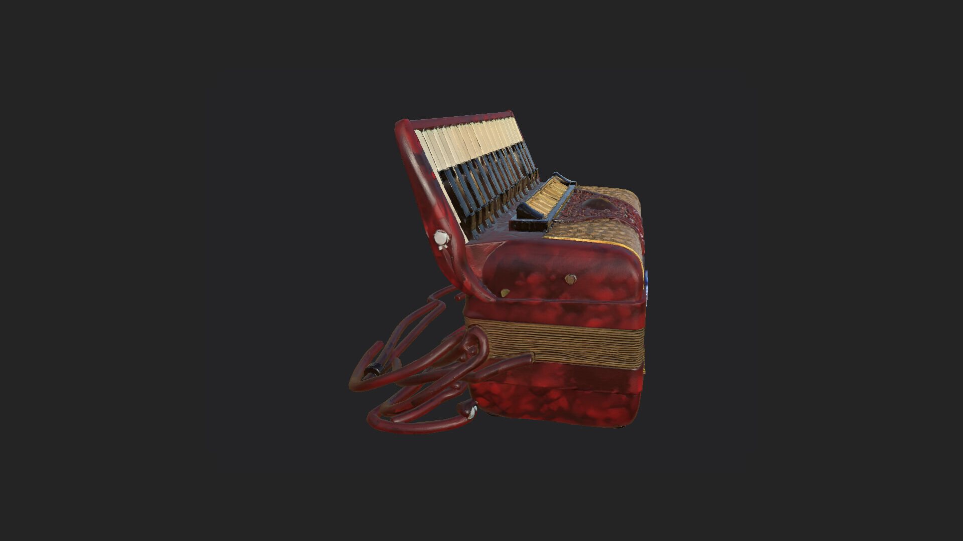 Accordion3D Model 005 Low-poly 3D model_8