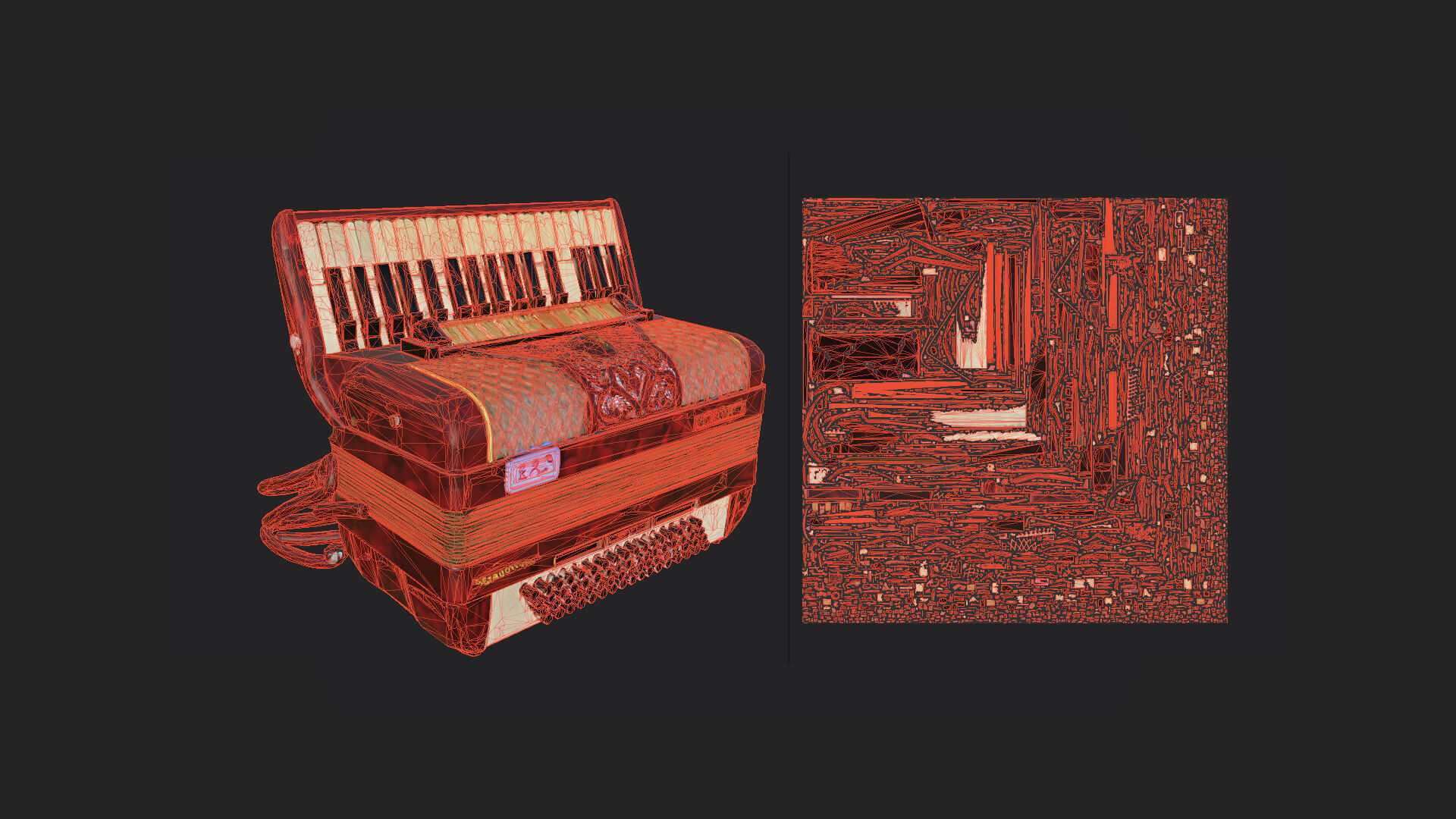 Accordion3D Model 005 Low-poly 3D model_12