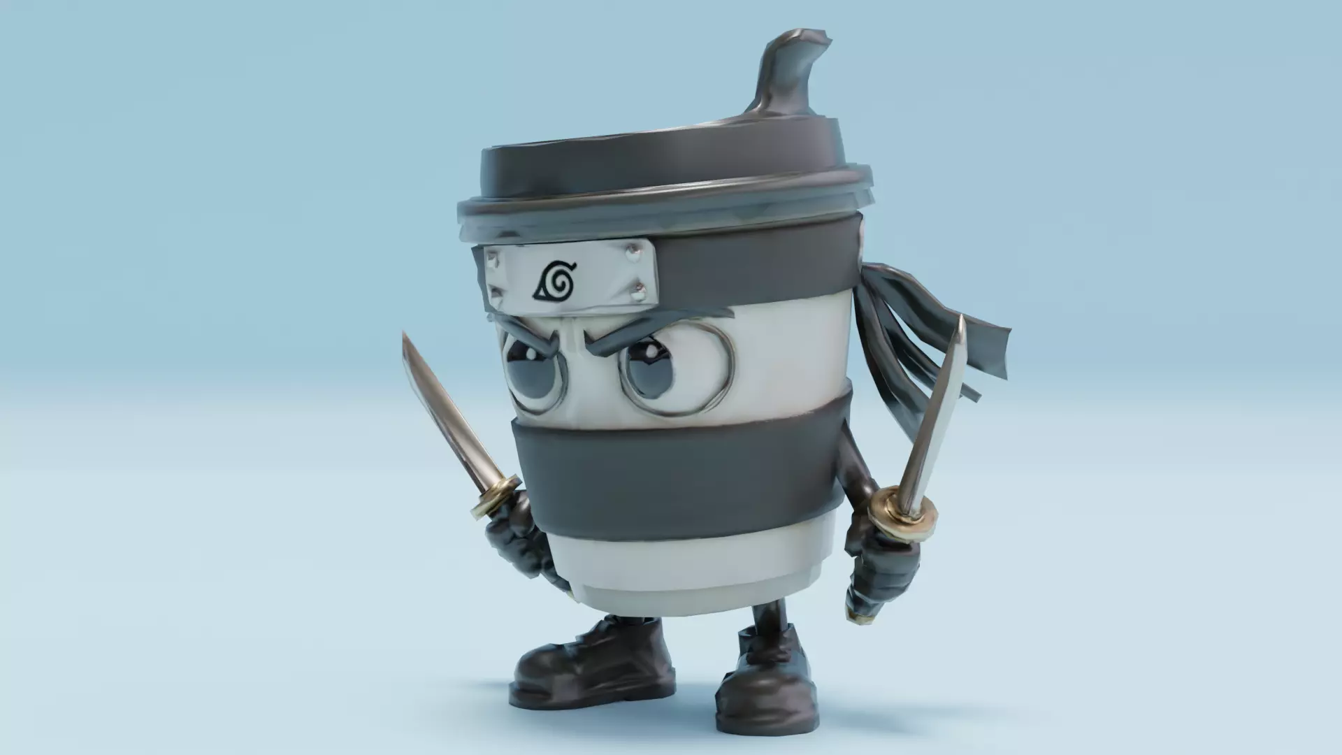 Capuccino Assassino Italian brainrot Low Poly Character Low-poly 3D model