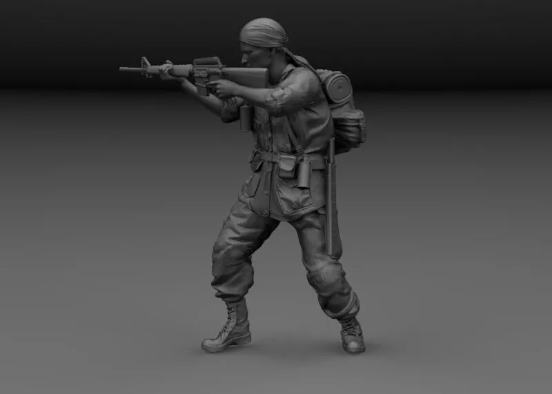 AMERICAN SOLDIER VIETNAM v10 3D print model