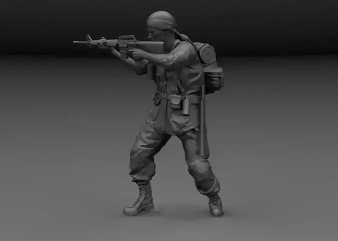 AMERICAN SOLDIER VIETNAM v10 3D print model
