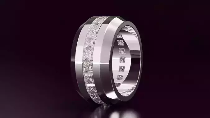 princess cut eternity ring N11 52EU size