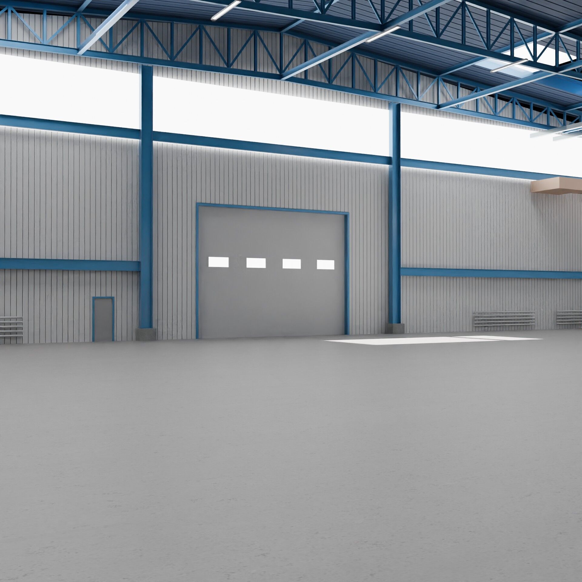 Modern Industrial Robotics Assembly Line in a High-Tech Factory 3D model_2