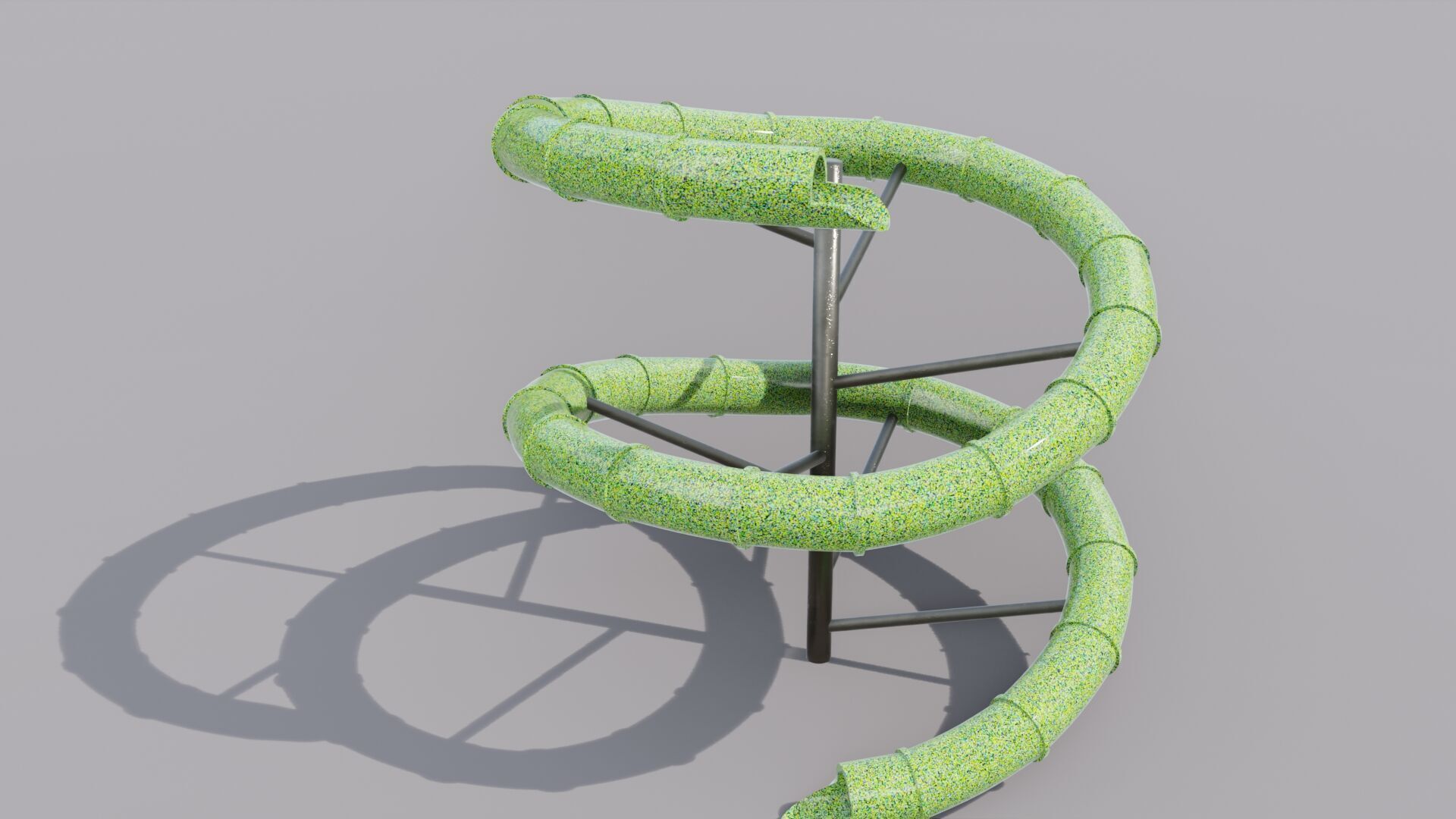 Waterslide Low-poly 3D model_9