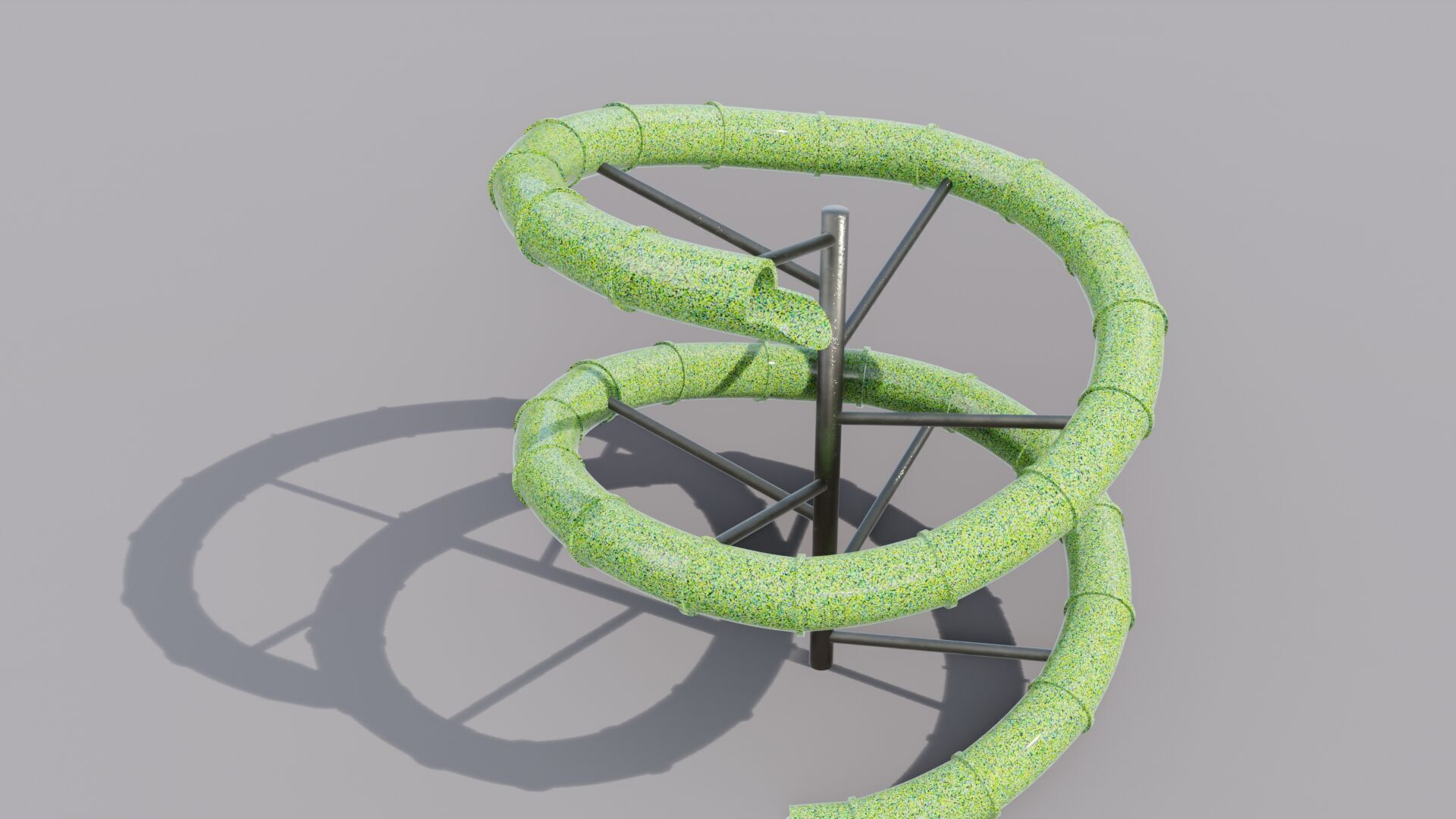 Waterslide Low-poly 3D model_11