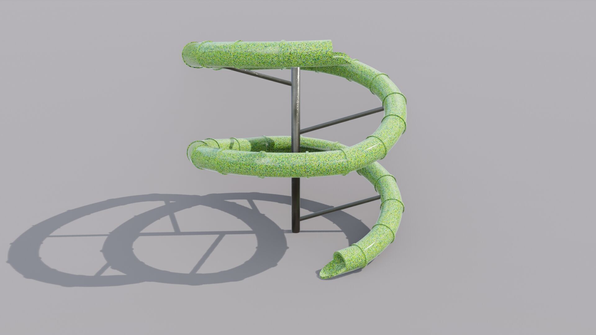 Waterslide Low-poly 3D model_4