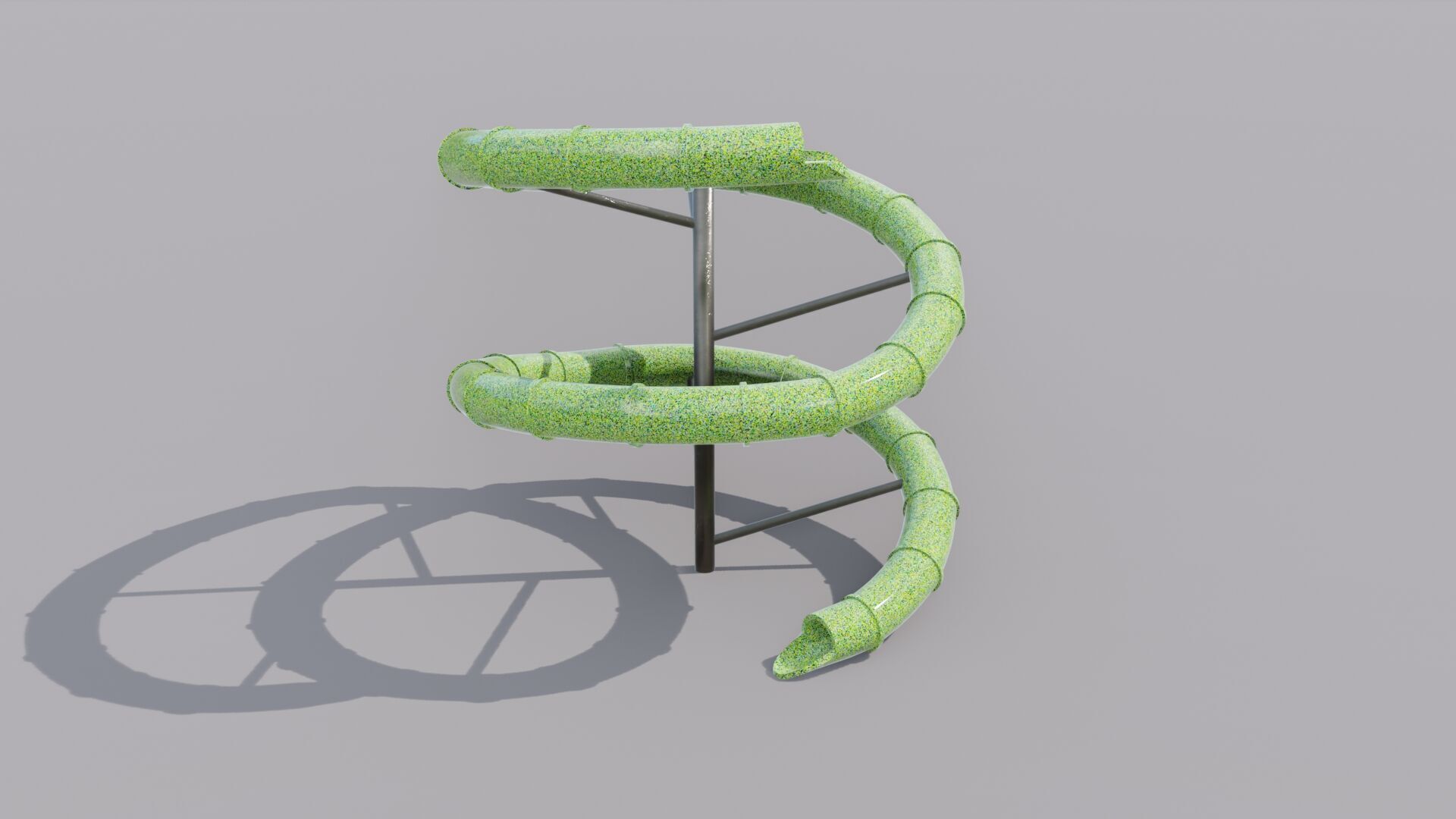 Waterslide Low-poly 3D model_3