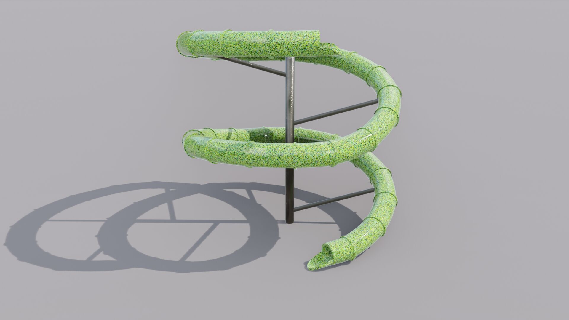 Waterslide Low-poly 3D model_5