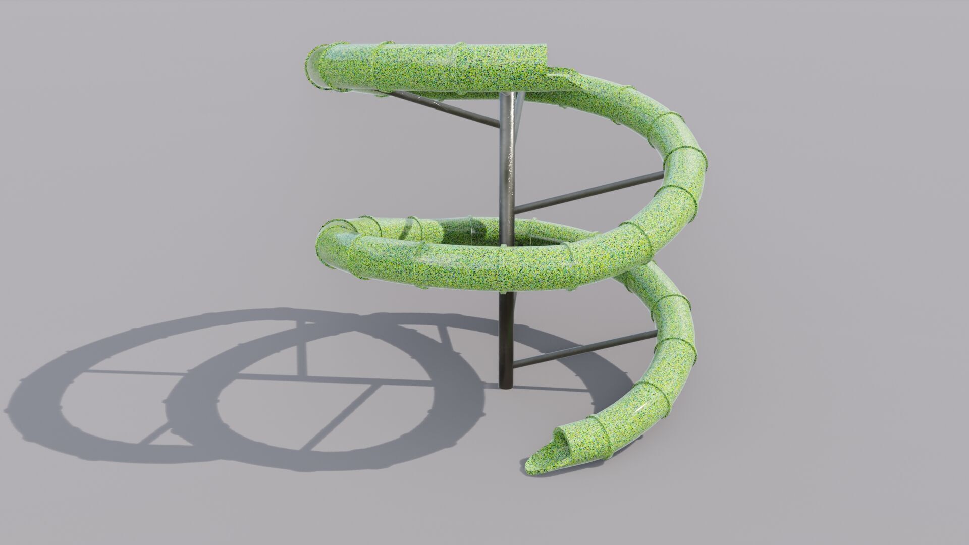 Waterslide Low-poly 3D model_6