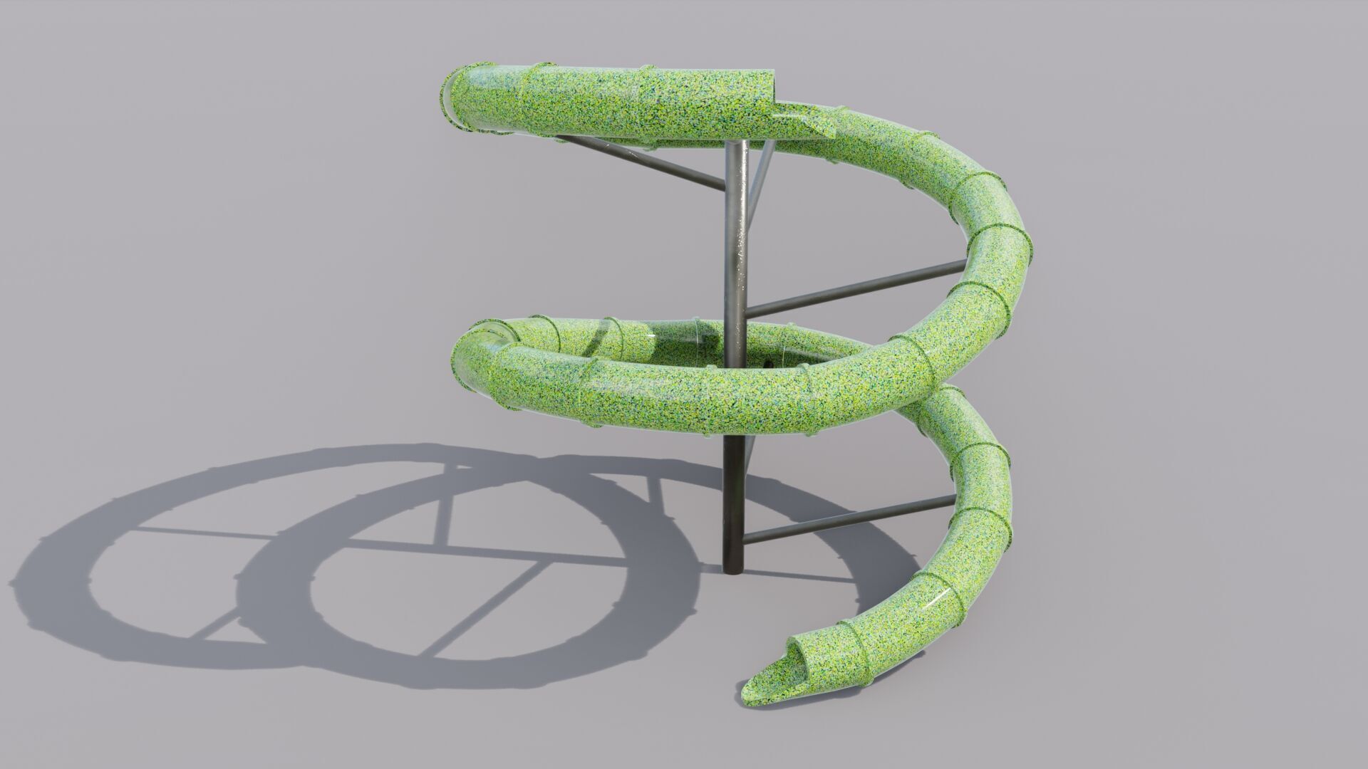 Waterslide Low-poly 3D model_7