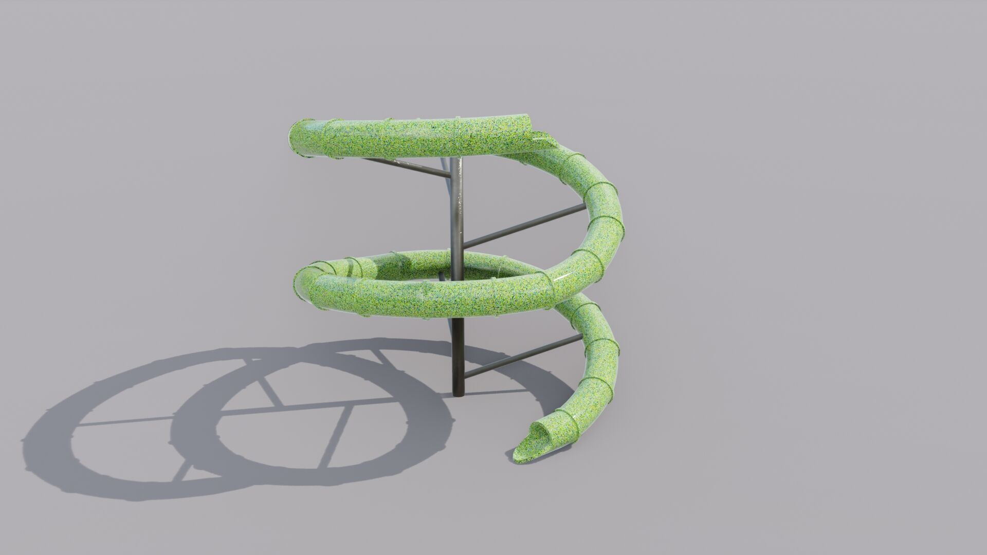 Waterslide Low-poly 3D model_1