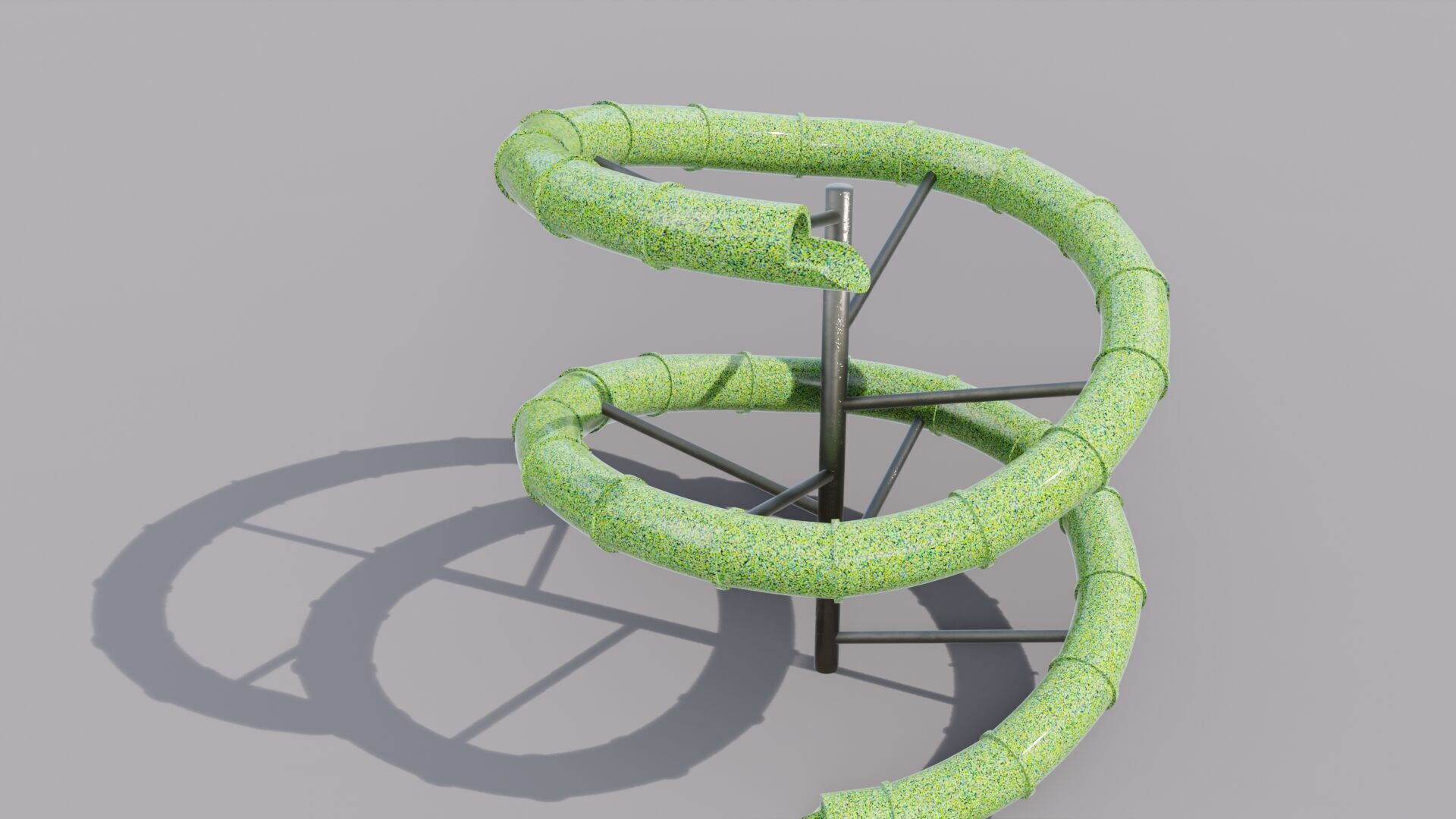 Waterslide Low-poly 3D model_10