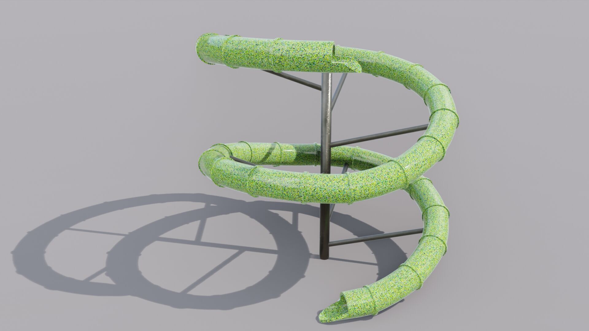 Waterslide Low-poly 3D model_8