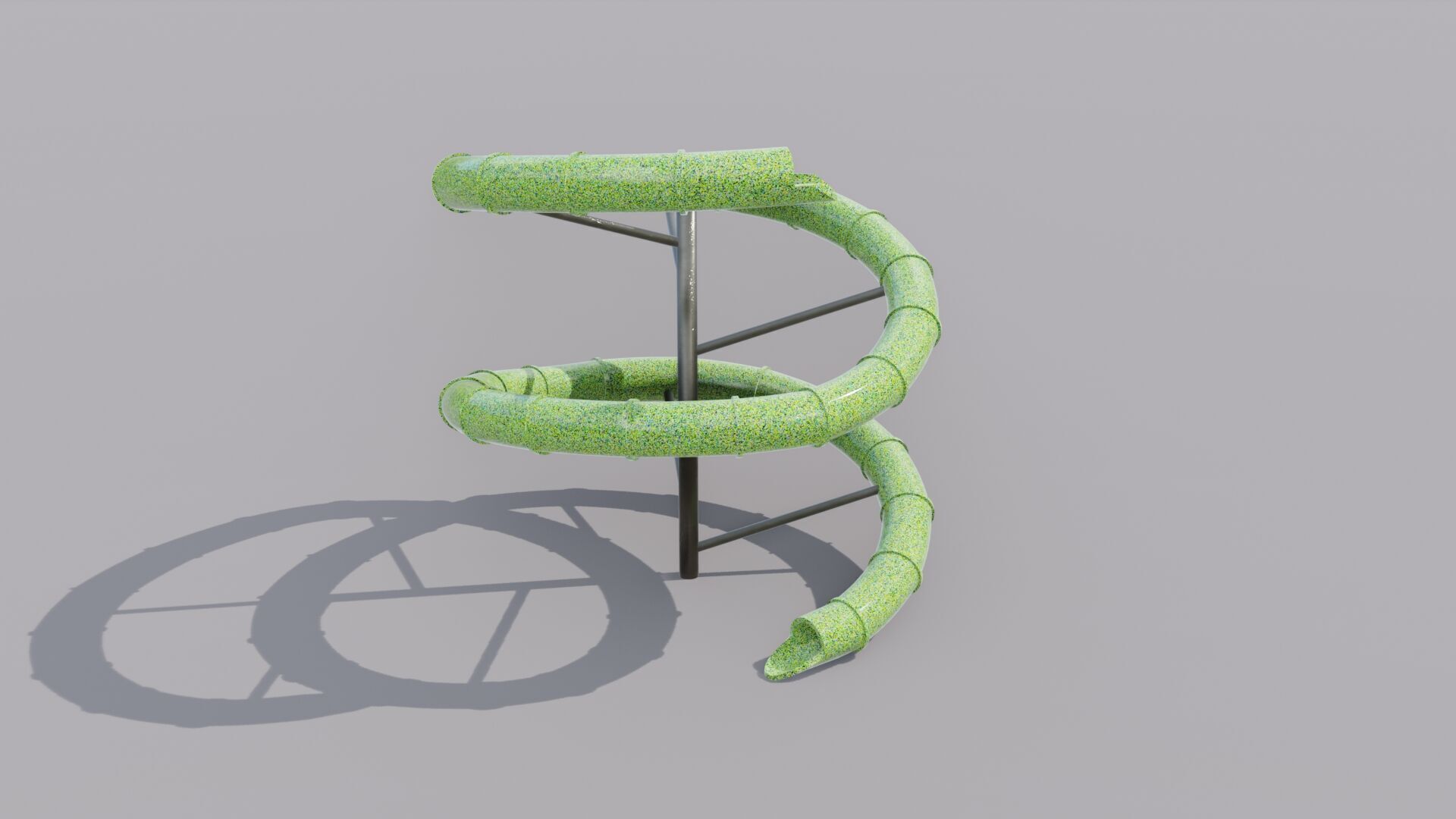 Waterslide Low-poly 3D model_2