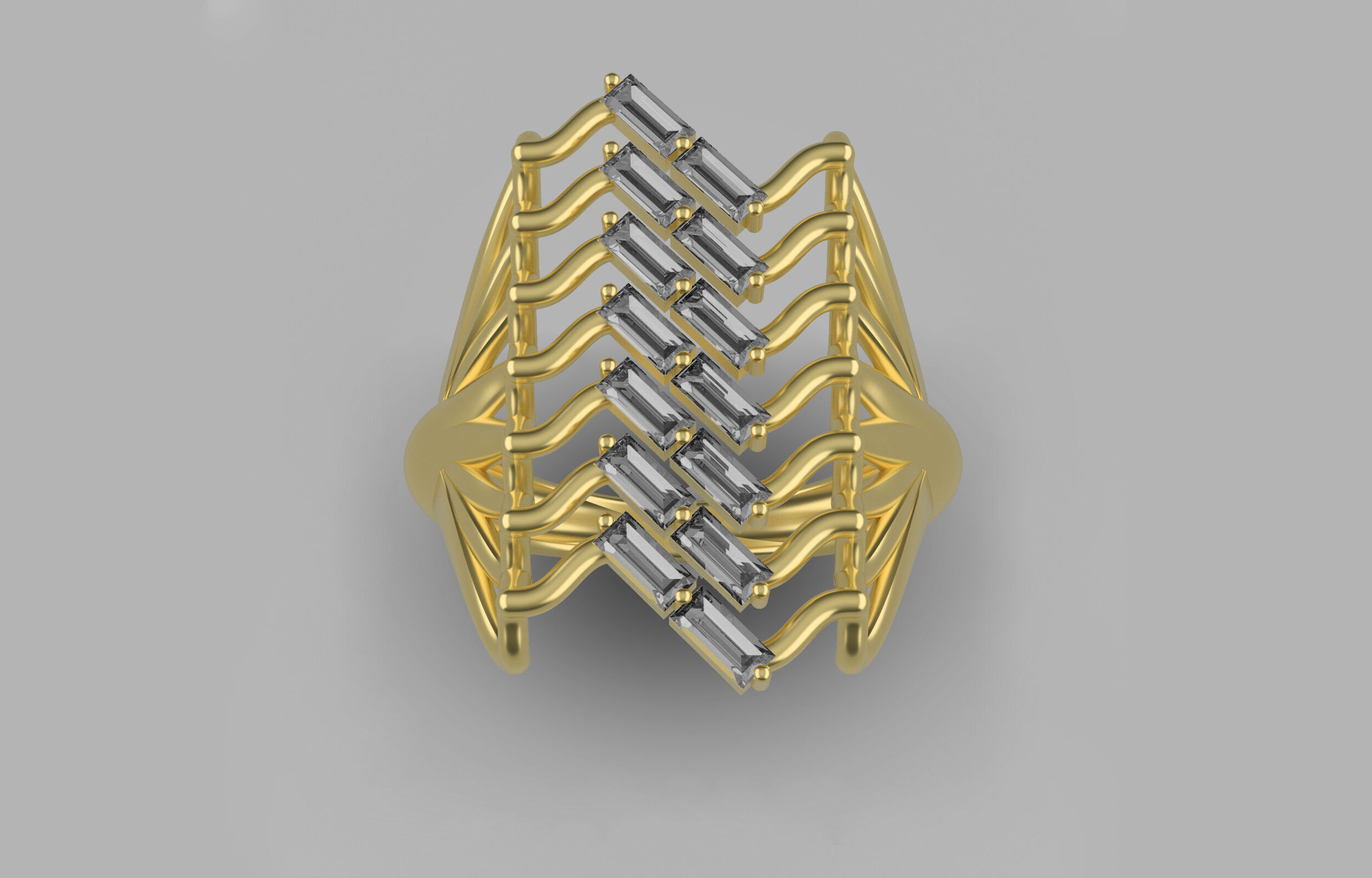 cluster ring 3D print model_1