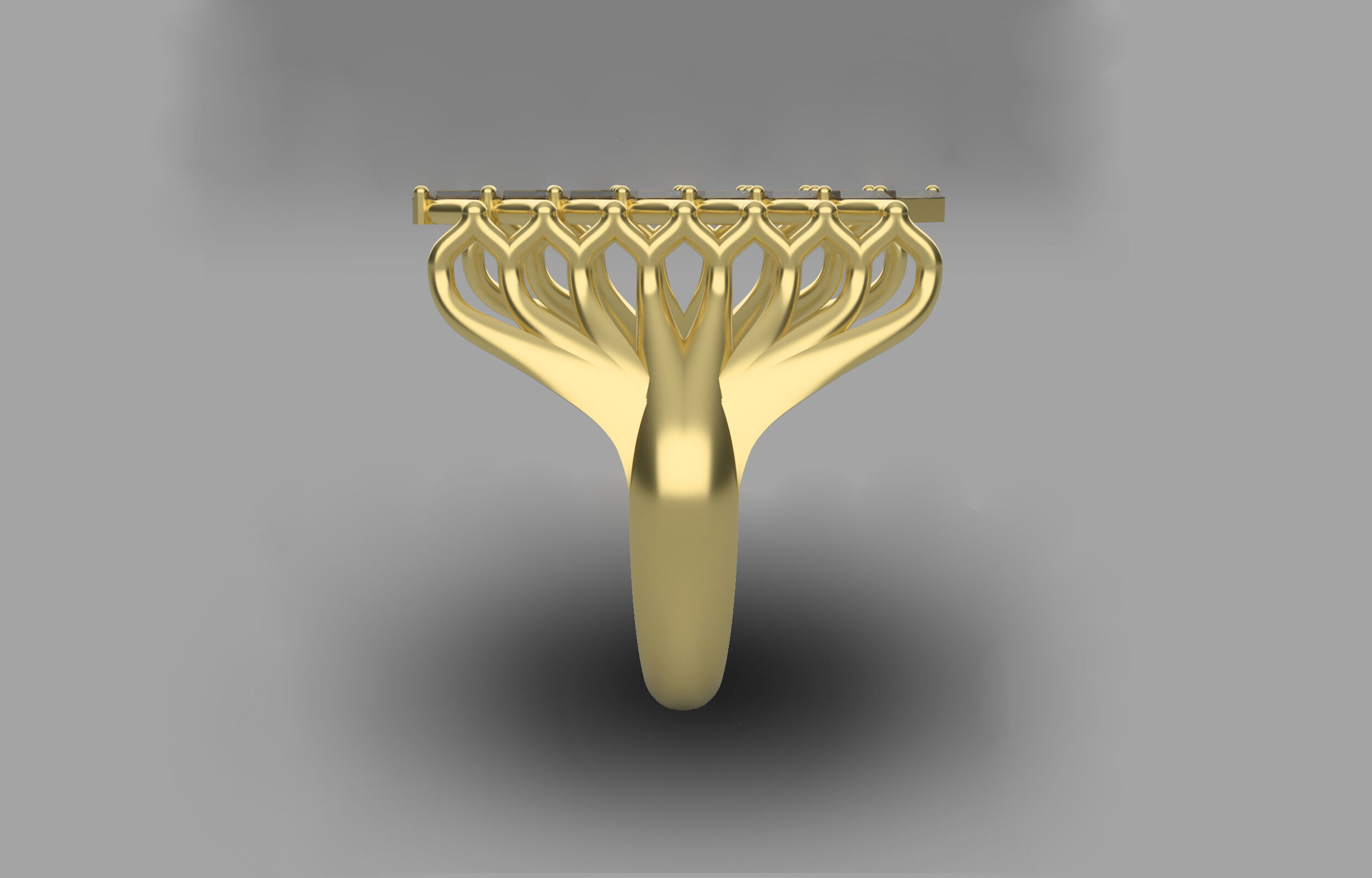cluster ring 3D print model_5