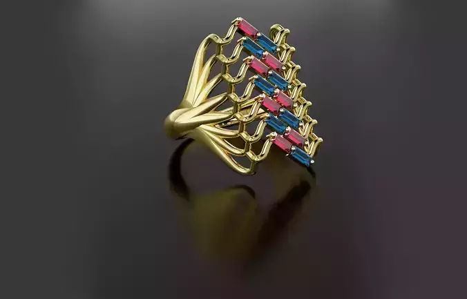 cluster ring 3D print model