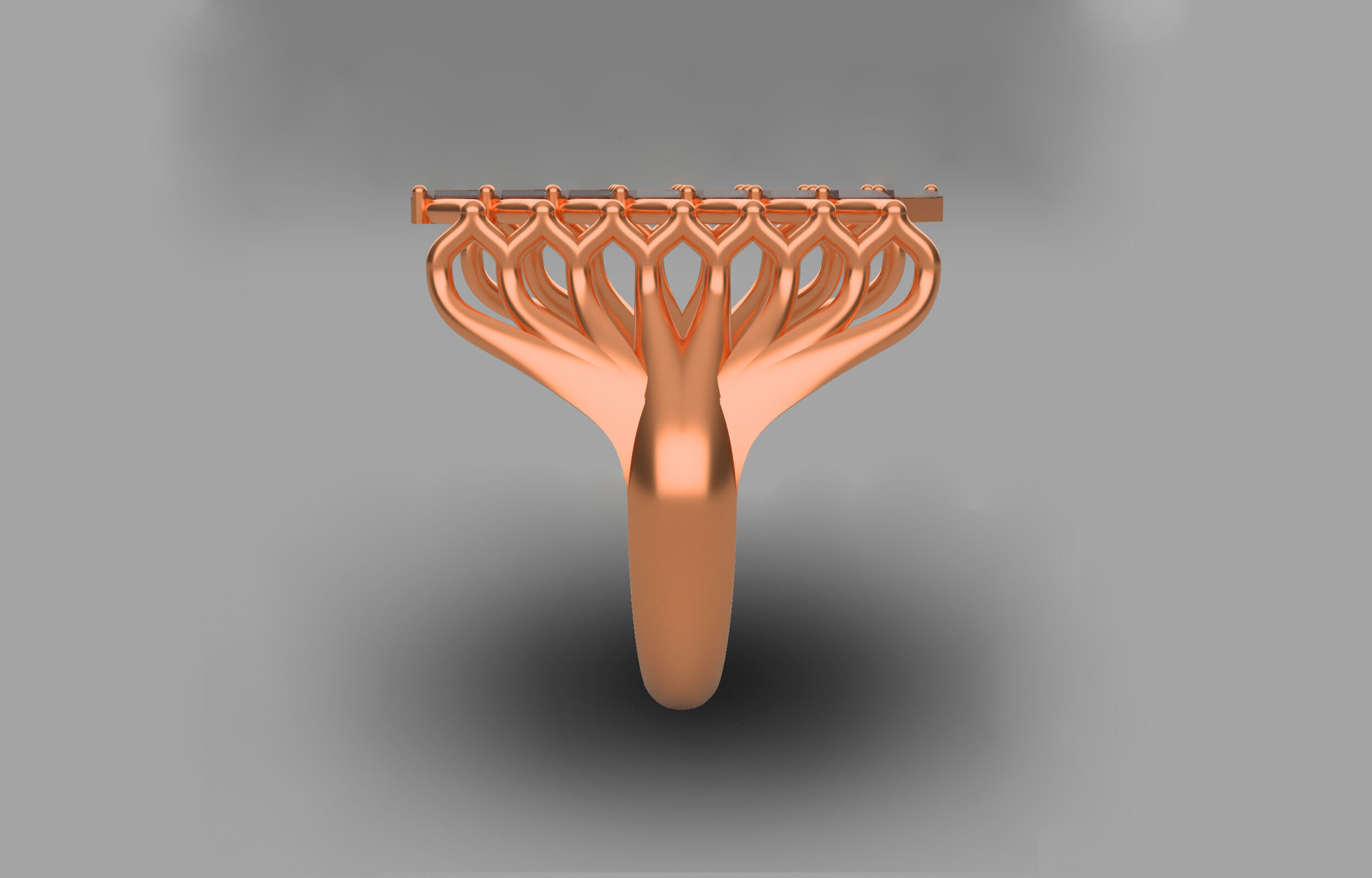 cluster ring 3D print model_6