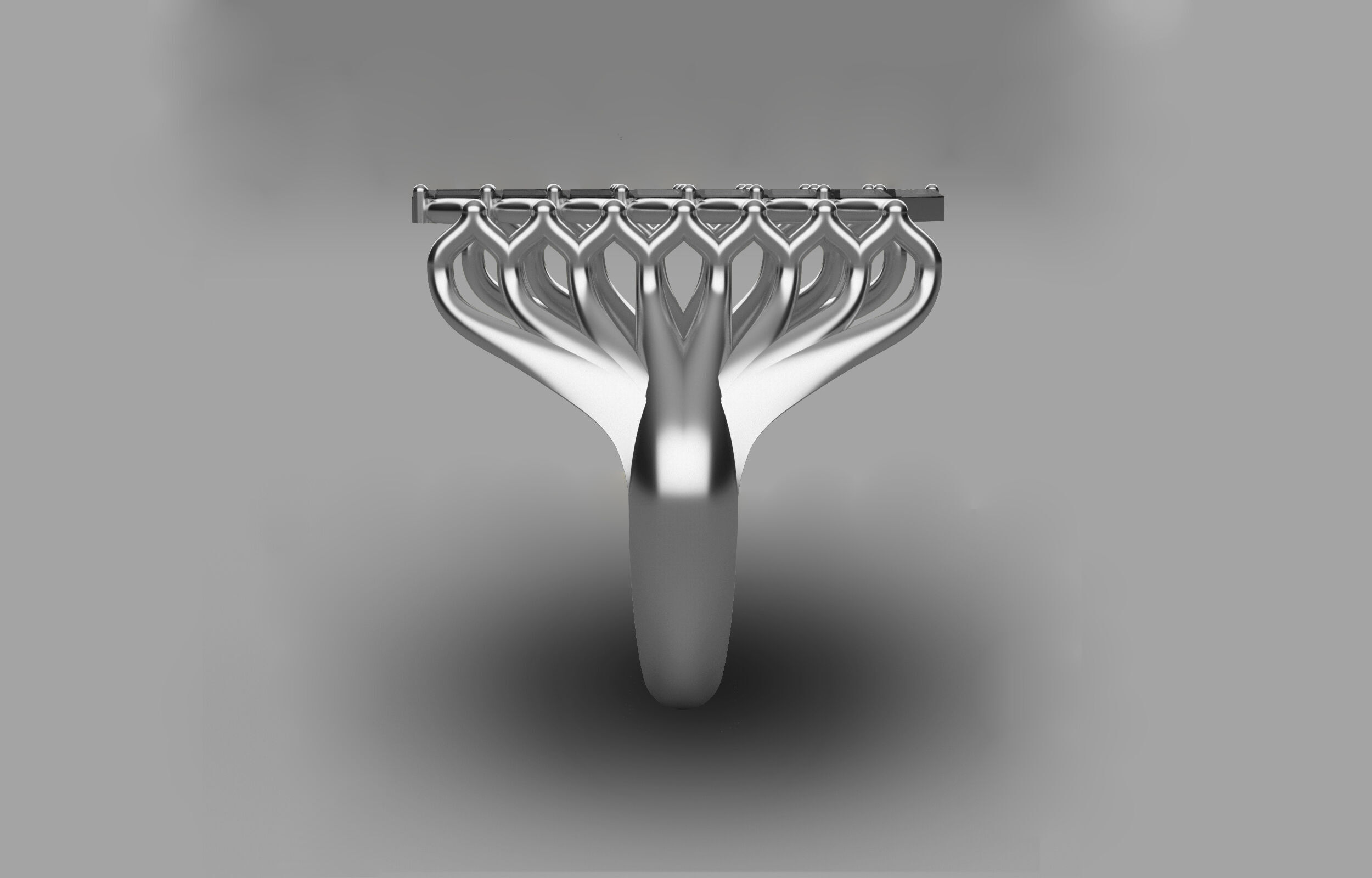 cluster ring 3D print model_7