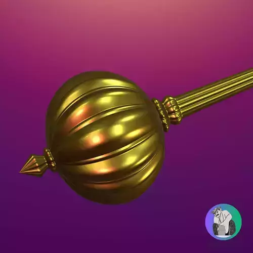 Lord Hanuman Mace Gada Minimal Art Sculpt 7 Inch 3D print model