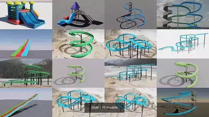 Slide 3D Model Collection