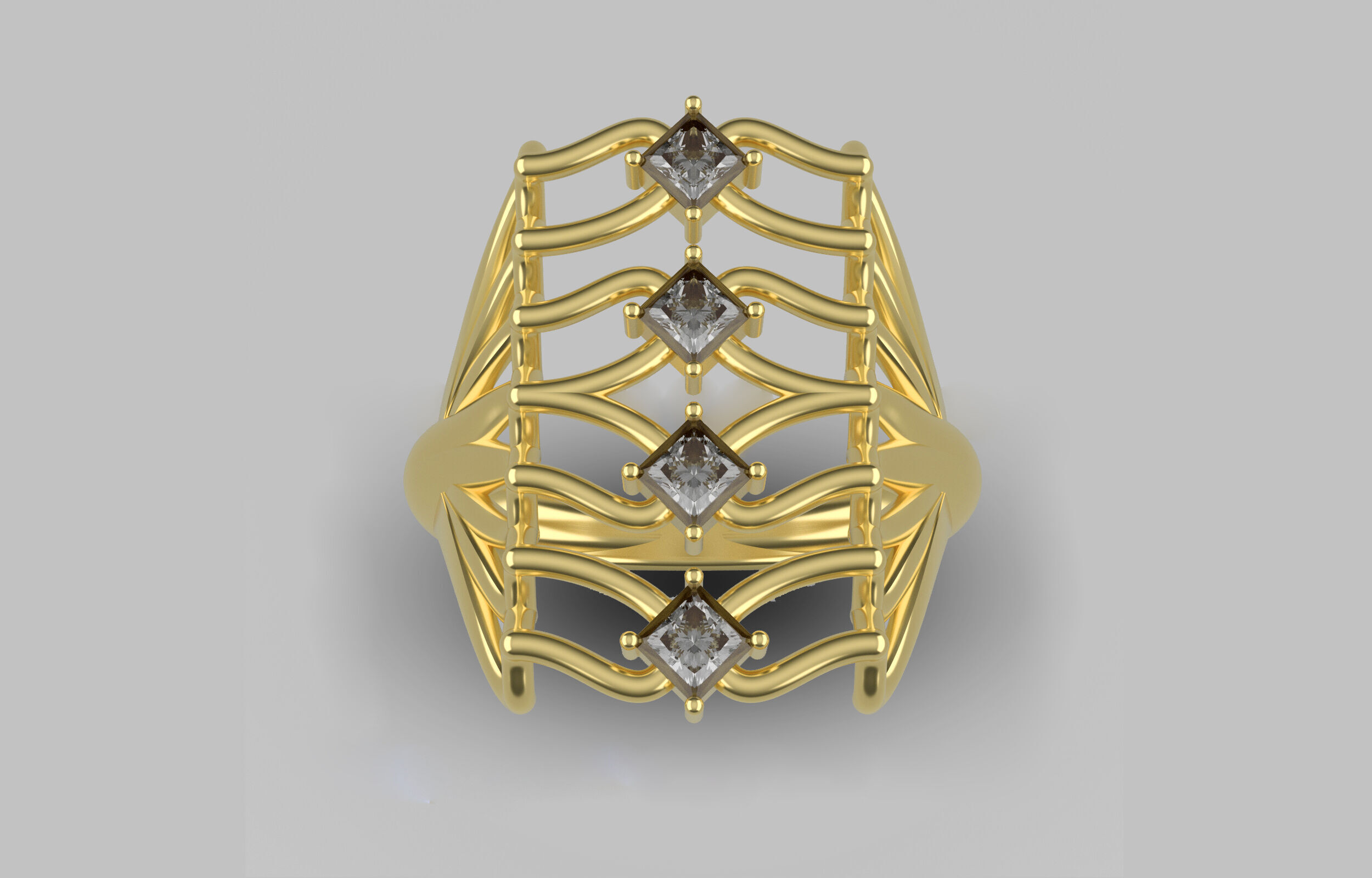 Wedding ring 3D print model_1