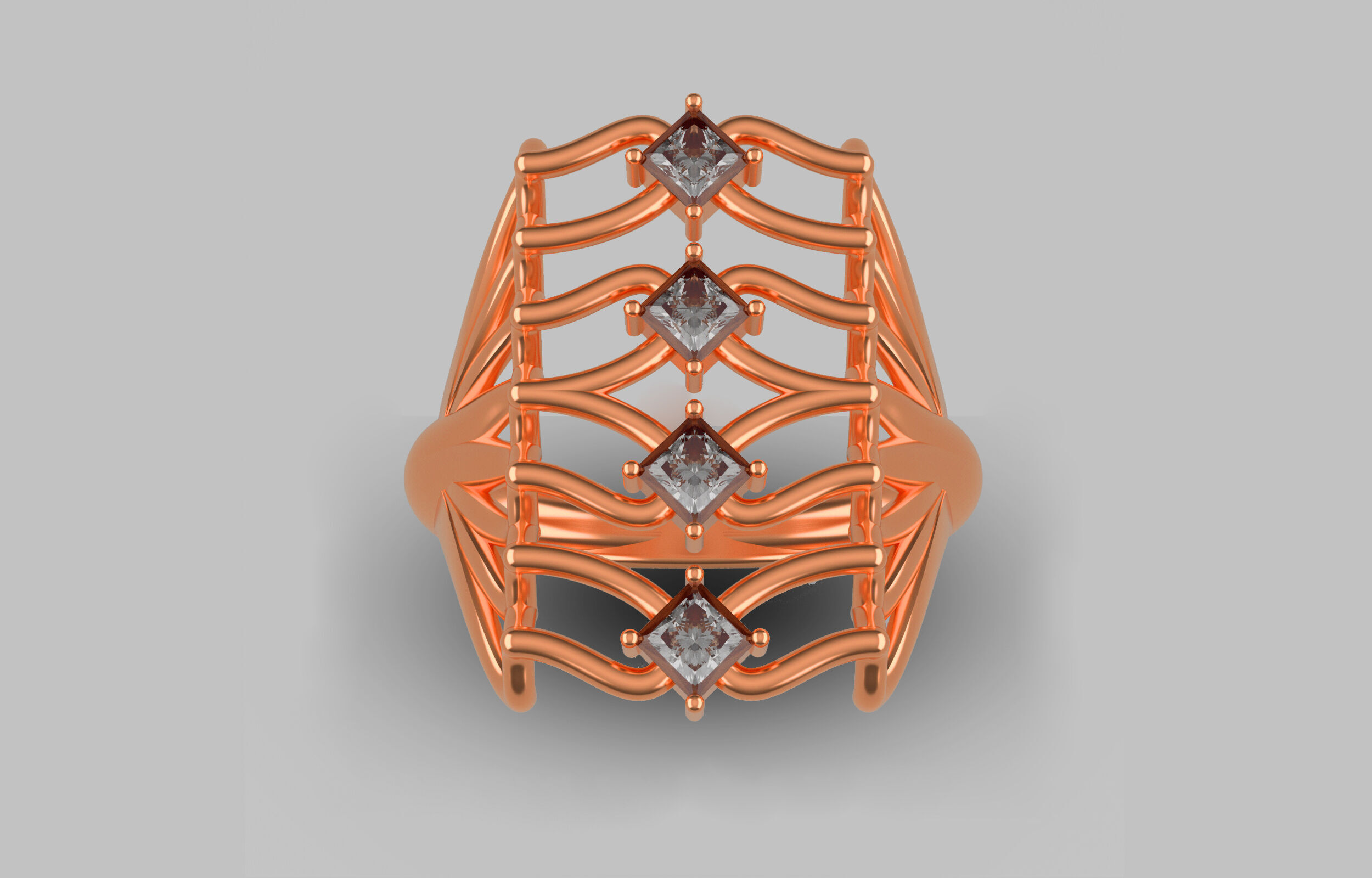 Wedding ring 3D print model_2